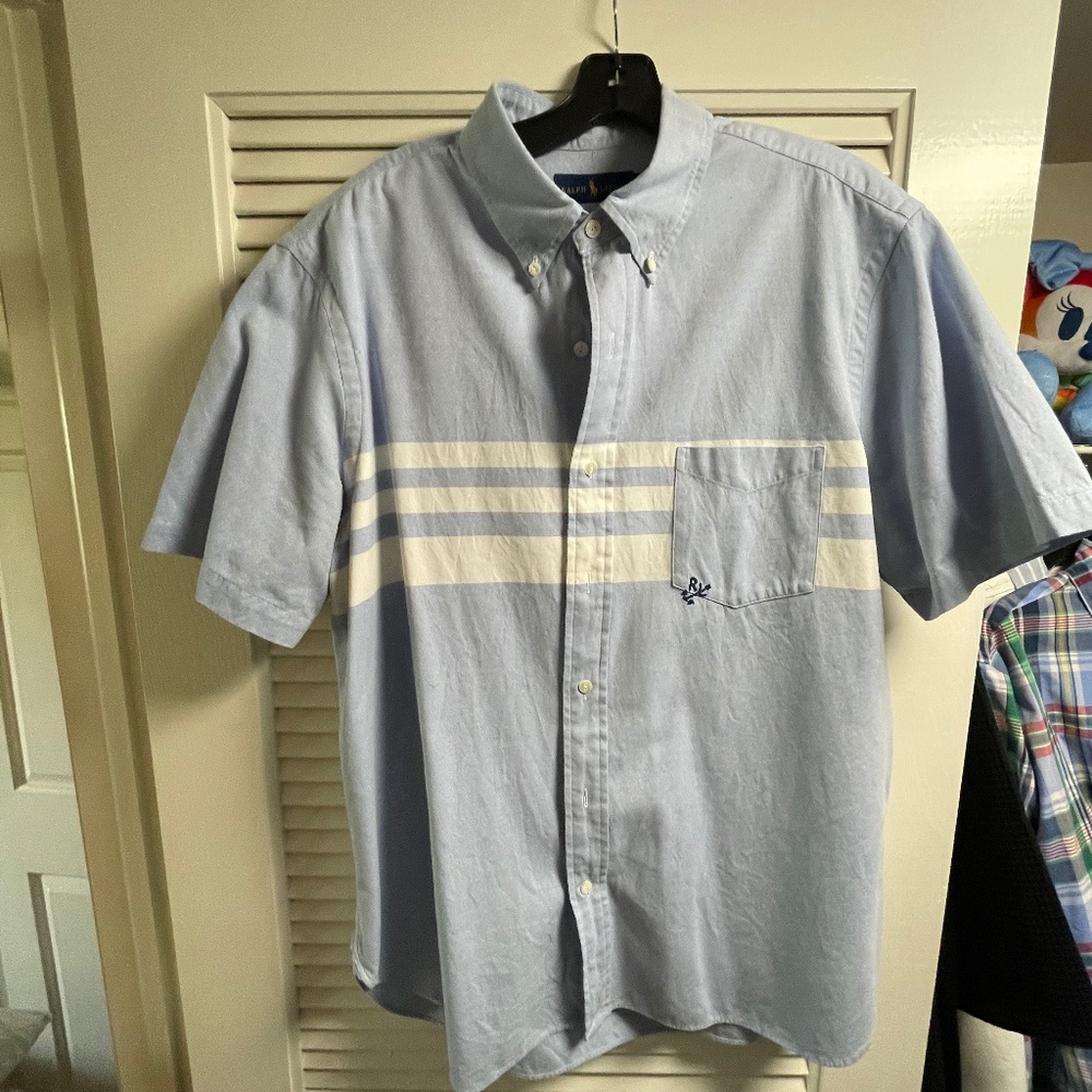POLO RALPH LAUREN SS OXFORD SHIRT WITH POCKET INSIGNIA XL